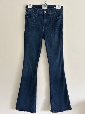 Frame Le High Flare Jeans Size 27 Dark Wash